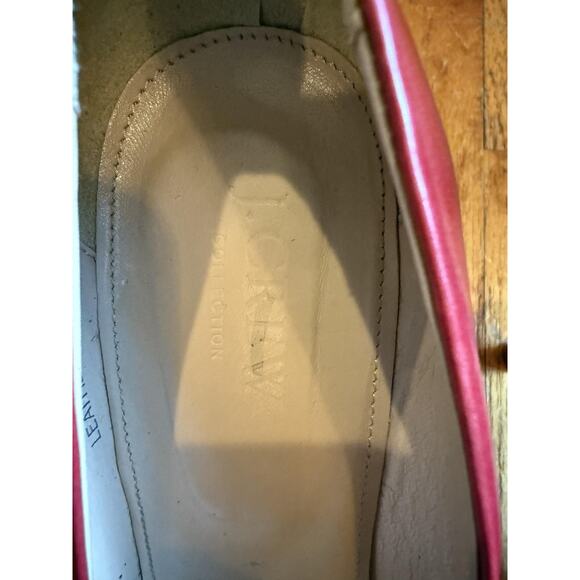 J.Crew Collection Pumps Womens Size 7.5 Red Made in Italy Leather Bow Stiletto - Picture 2 of 10